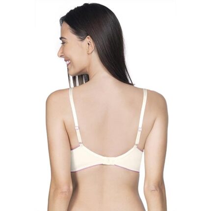 Amante Casual Chic Padded Non-Wired T-shirt Bra - White Smoke (10901) 2