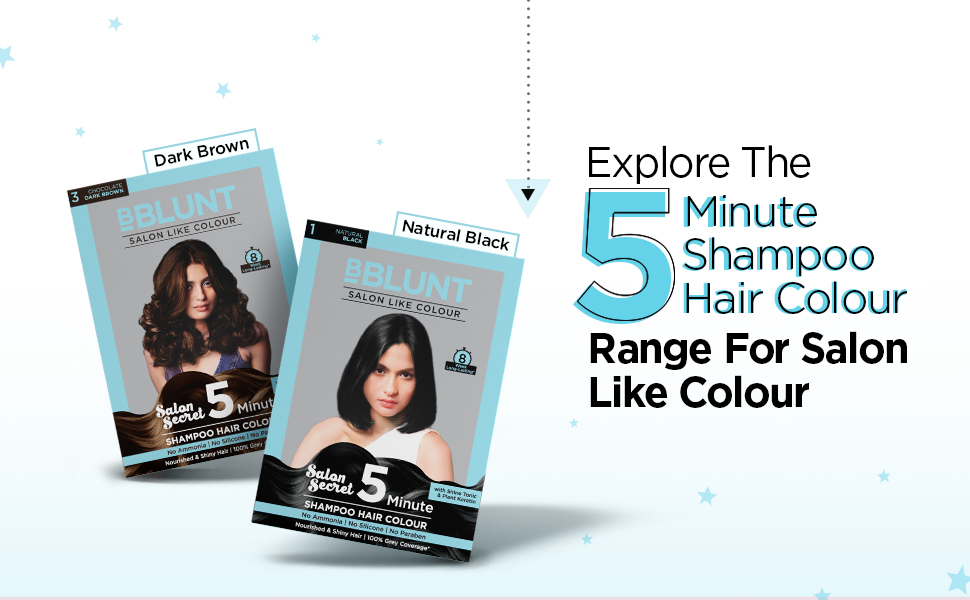 BBLUNT Natural Black 5 Minute Shampoo Hair Color for 100% Grey Coverage 2