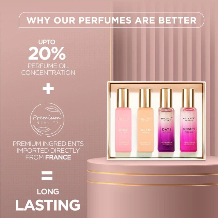 Bella Vita Luxury Women's Luxury Perfume Gift Set (4x20ml) (1)