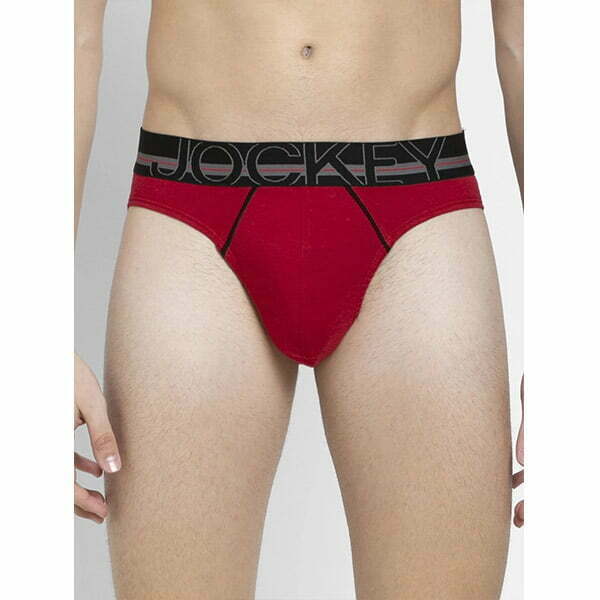 Jockey High-cut Solid Briefs with Exposed Waistband Pack Of 2