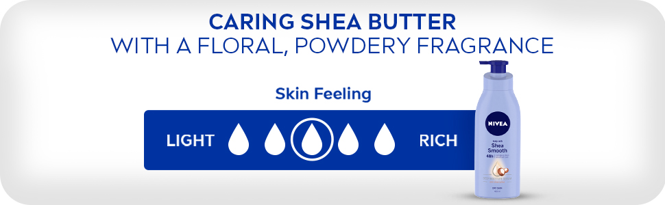 Nivea Body Lotion for Dry Skin, Shea Smooth, with Shea Butter (200ml)