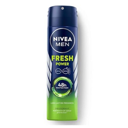 Nivea Men Fresh Power Deodorant 48h Long lasting Freshness with Fresh Musk Scent (150ml) 01