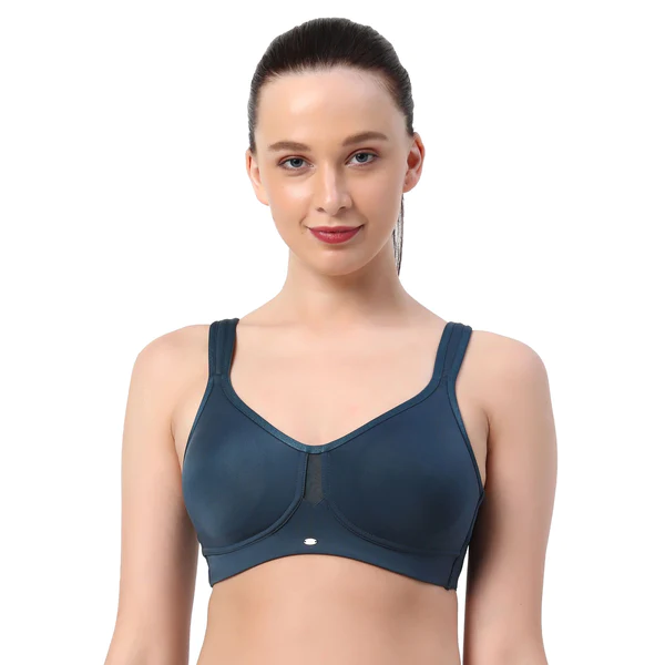 Buy SOIE Full Coverage Padded Non-Wired Bra-Grey-34B Online at