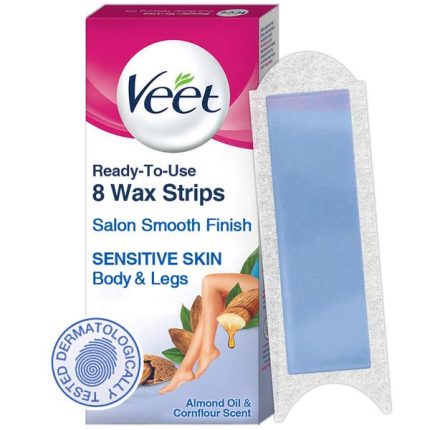Veet Half Body Waxing Kit Easy-Gelwax Technology Sensitive Skin - (8 Strips)