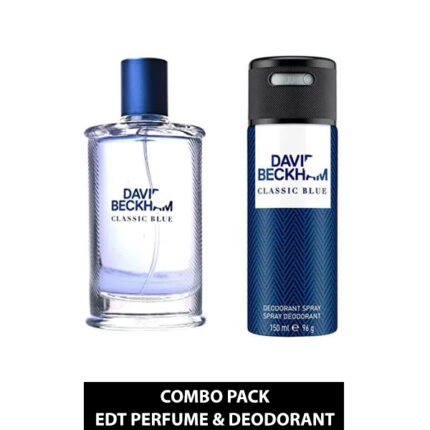 David Beckham Classic Blue EDT Perfume & Deodorant (Combo Pack)